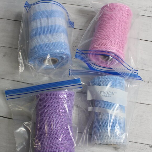 Decorative Mesh Ribbon Deco Rolls Craft Assorted Lot 5.5" - Picture 8 of 9